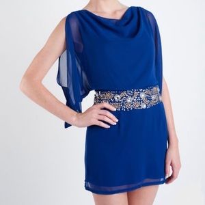 🎉2xHP🎉 Ark & Co Blue Sequin Tie Dress Sz S